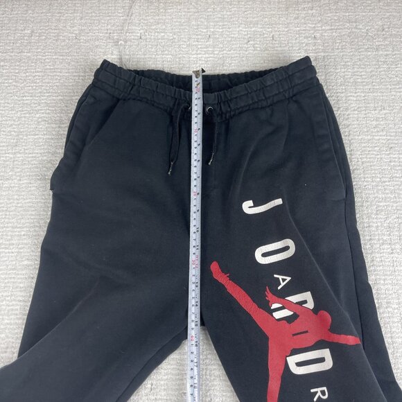 Nike Air Jordan Sweatpants Men S Black Graphic Jumpman Jogger CZ1665-010 - Picture 10 of 16